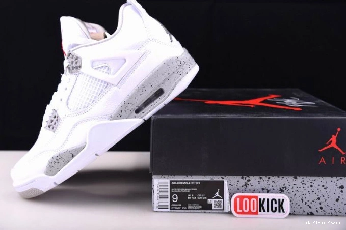 1st Kicks (2021) Oreo Jordan CT8527-100 Retro 4 White 0703